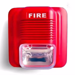 Fire Alarm Sounder with Strobe Light – Wall Mounted Fire Siren (Red)